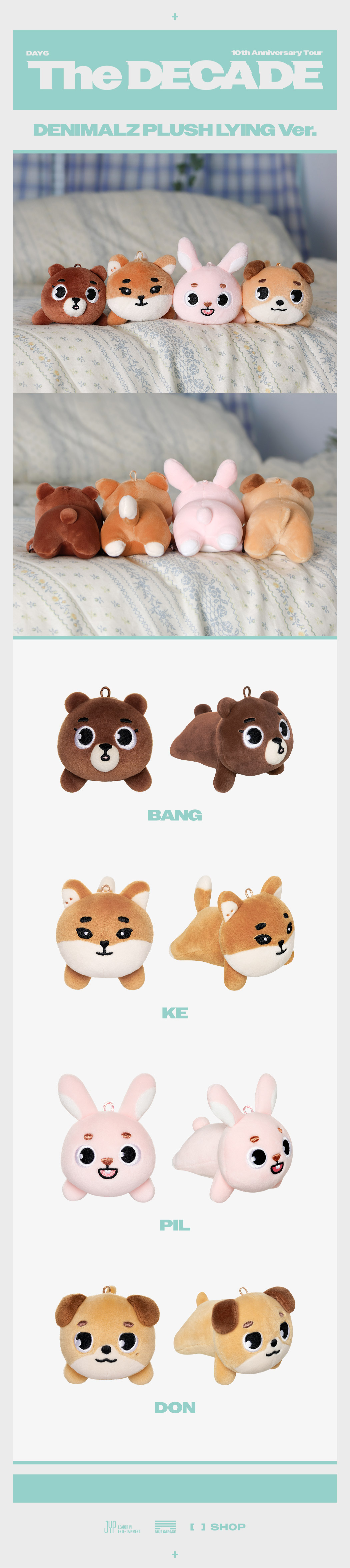DAY6 2026 The DECADE Goods - DENIMALZ PLUSH LYING Ver. kpoptown.com